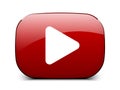 Red Video Player Button - stock vector Royalty Free Stock Photo